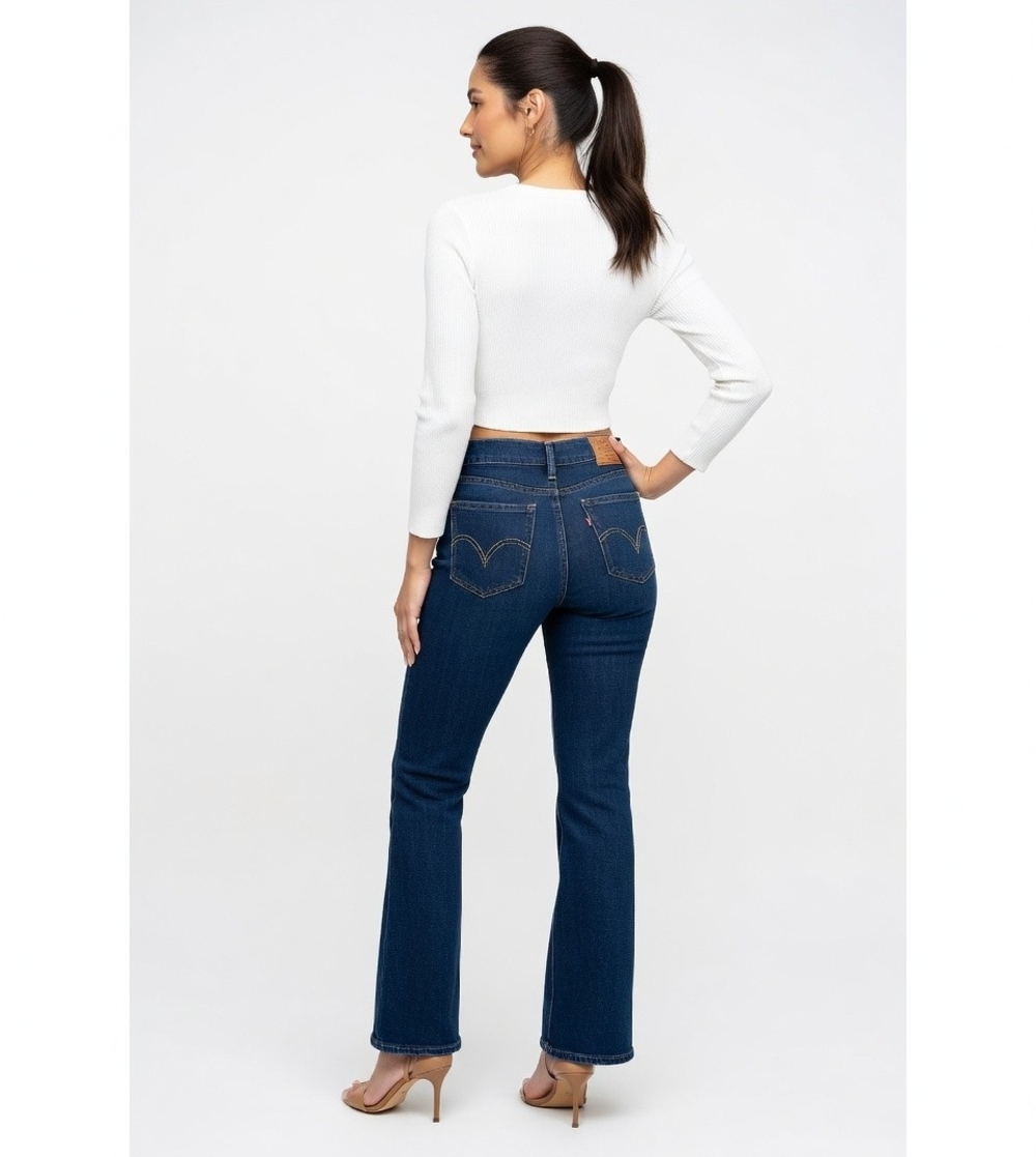 Levi's 518 Superlow Bootcut Women's Jeans 29/30 Dark Blue Low Rise NWT - Picture 3 of 9
